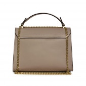 Geanta din piele naturala, model DiAmanti Capri Taupe Scuro